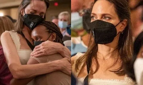 Angelina bất ngờ ôm con gái nuôi khóc khiến fan hoang mang không hiểu lý do