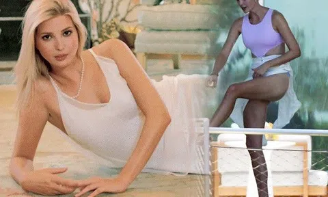 Ái nữ 1m80 được ông Trump cưng nhất mặc áo tắm khoe dáng gái 3 con, ảnh chụp lén lộ chân “dài như sếu"