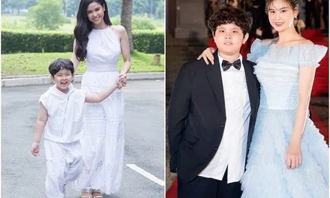4 năm đơn thân vất vả, Trương Quỳnh Anh đứng cạnh con trai 10 tuổi tưởng hotgirl bên thanh niên nào