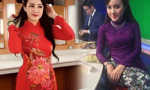 BTV Hoài Anh mặc chiếc áo dài ngắn độc đáo, "vén màn" sự thật về kiểu đồ trên dưới bất nhất khi dẫn sóng VTV