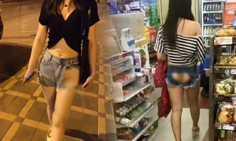Diện quần short jeans rách đúng “chỗ hiểm” ra phố, các cô gái khiến ai nhìn cũng phải ngại ngùng