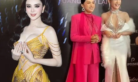 Chuộng diện váy đôn đẩy gò bồng đảo, Lâm Khánh Chi trở thành tâm điểm vì quyến rũ vượt mặt Hương Giang 