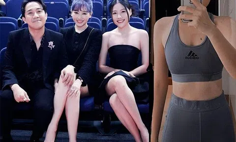 Em gái Trấn Thành nhan sắc trong veo, dáng gầy mong manh, giơ cánh tay lên là cơ bắp cuồn cuộn