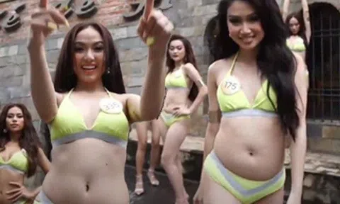 Vỡ mộng phần thi bikini của Miss Grand Vietnam, loạt thí sinh "máu mặt" lộ bụng phì phèo mỡ