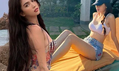 Danh tính "bạn gái" Đan Trường lấn át Ngọc Trinh khi mặc chiếc đầm cúp ngực con sò