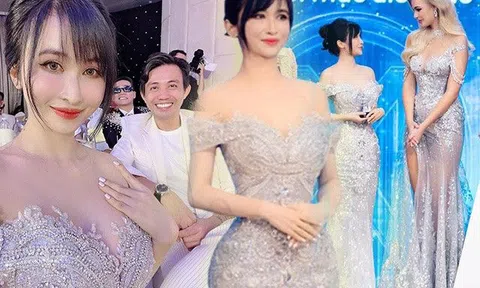 Lọt thỏm giữa hai hoa hậu, vợ trẻ của đại gia Minh Nhựa "gỡ gạc" bằng body uốn lượn, vòng eo tí hon