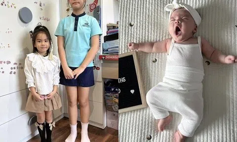 Phạm Quỳnh Anh kể chuyện 2 con gái chăm em út mới sinh: Sợ quá phải "bỏ của chạy lấy người"