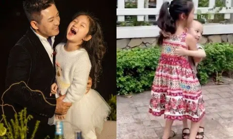 Con trai út giống Tuấn Hưng nhất nhà 3 tuổi đã cao nhòng, chị Son thương em muốn ẵm cũng khó khăn