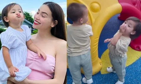 Biểu cảm "trời ơi" của "bản sao Hồ Ngọc Hà" khi đi chơi, phấn khích hơn cả Leon khi gặp sâu