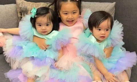 Con gái sinh đôi bị để ý ngoại hình, Vân Trang thừa nhận: Hai bé không giống nhau