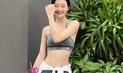 Mỹ nữ Thái Bình đi tập thể dục vẫn khoe đường cong bằng set đồ ôm mỏng manh