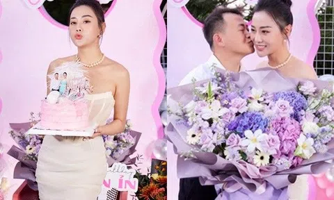 Shark Bình tự đăng ảnh hôn Phương Oanh dù chưa ly hôn vợ, "chồm hỗm" trên bánh sinh nhật của bạn gái
