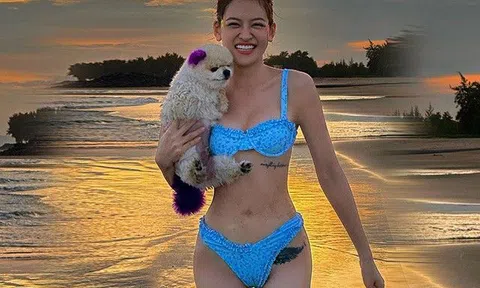 Diện bikini khoe body nhà võ, nhà vô địch quyền Anh show luôn hình xăm ở nơi đau tột cùng