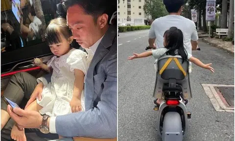 Cường Đôla ra đường diện vest ngồi xe hơi, về nhà mặc quần đùi chở con bằng xe đạp