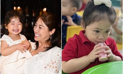 Con gái lai Hàn đi học, Pha Lê lên mạng hỏi cách buộc tóc đẹp cho bé bằng bạn bằng bè