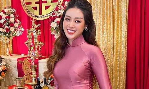 Khánh Vân đi ăn cưới mặc kín như bưng, ghi điểm với phong cách chuẩn Hoa hậu Hoàn vũ