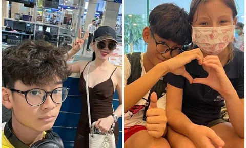 Sau ly hôn đại gia Đức Huy, Lệ Quyên mừng vì con trai 11 tuổi đã có bạn gái Tây xinh xắn