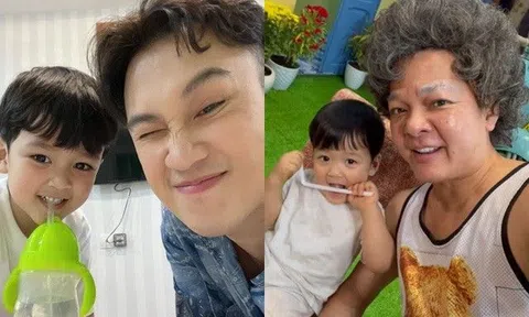 Con trai ruột Đàm Vĩnh Hưng 3 tuổi có 200 đôi giày, giọng lơ lớ giống Việt kiều, "nhăn nheo" khi chụp cam thường