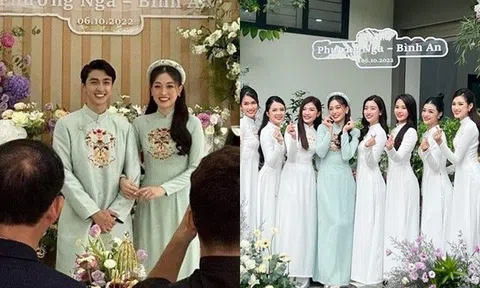 Đám hỏi Bình An - Phương Nga: Dàn bê tráp toàn Hoa hậu đình đám, dân mạng lại "soi" chuyện con cái