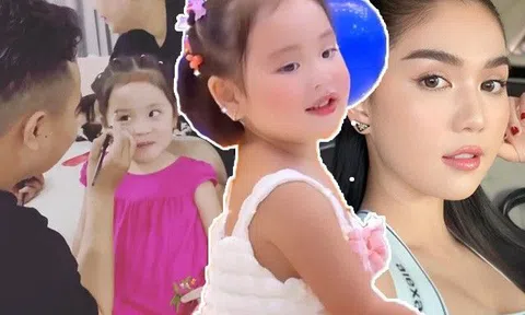 "Con gái" Ngọc Trinh bé tí đã được làm đẹp chuẩn ngôi sao, xỏ chân cao gót, shopping chọn túi trăm triệu