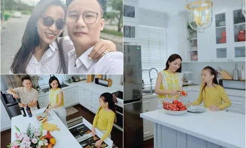 Bà xã Hoàng Bách khoe căn bếp “đựng cả thế giới”, tiết lộ có 3 điểm “nghiện”