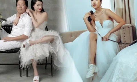 Hội cô dâu mặc váy cưới "quẳng" cao gót, Đỗ Mỹ Linh chưa trội bằng "trùm cuối"