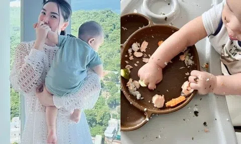 Con trai Bảo Thy tự ăn bị nói như đang "tẩy tế bào chết", mẹ "đáp trả" khi có người nhắc chuyện dạy con