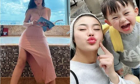 Hoa hậu ăn chơi nhất Sài Gòn làm mẹ đơn thân, nói đùa "nhặt con về nuôi", cậu bé đáp rất thông minh