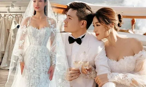 Đỗ Mỹ Linh đi thử váy cưới đẹp không tì vết, ngày thành nàng dâu cổ tích đã sẵn sàng