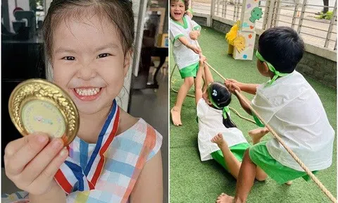 Lê Phương khoe con gái Phạm Hương giành huy chương vàng, cảnh thi đấu lăn xả siêu hài