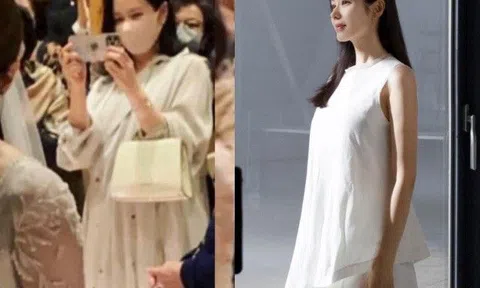 Chồng bận ra ngoài kiếm tiền, Son Ye Jin một mình bế bụng bầu đi ăn cưới