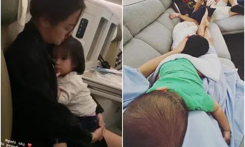 Tăng Thanh Hà động viên Phạm Quỳnh Anh khi cùng cảnh thức đêm chăm 3 con ốm