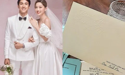 Phương Nga gửi thiệp mời Bình An đến dự đám cưới, dân mạng khen con đầu lòng của cặp đôi