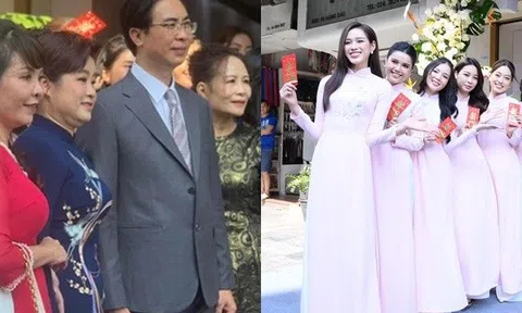 Đám hỏi Đỗ Mỹ Linh: Bố cô dâu nhận xét về chú rể, con trai Bầu Hiển bảnh bao giữa dàn phù dâu "cực phẩm"