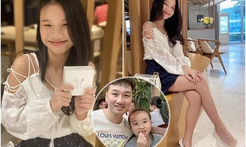 Con gái Thành Trung - Thu Phượng 12 tuổi lớn xinh nhận không ra, cười giống y bố