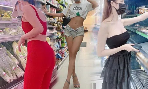 Người qua đường "đứng hình" khi sao Việt mặc phá cách đi siêu thị: Lúc quần bó chẽn, lúc quên kéo khóa