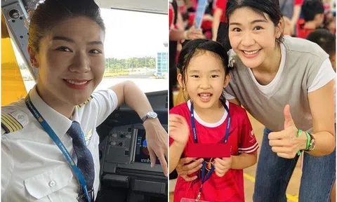 Nữ cơ trưởng xinh nhất Việt Nam Huỳnh Lý Đông Phương hiếm hoi khoe con gái lớn đẹp hệt mẹ