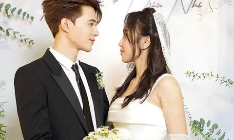 Cô dâu Diệu Nhi đẹp như nàng thơ với mái tóc xoã tự nhiên trong đám cưới ở Hà Nội