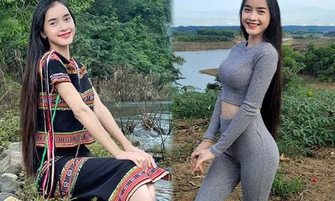 Cô sơn nữ dân tộc Ba Na vừa tròn 18 tuổi, nhan sắc “chín muồi”, vóc dáng gợi cảm bao người mê