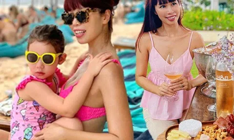 U40 Hà Anh làm mẹ vẫn ăn mặc phóng khoáng, nhiều bộ "tàng hình" phải dụi mắt mấy lần