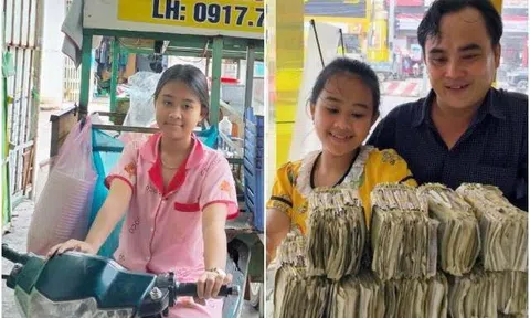 Chủ tiệm vàng Long An giật mình khi con gái người bán phở 12 tuổi mang 6kg tiền ra mua vàng
