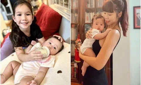Siêu mẫu Hà Anh khoe ảnh con gái Myla cho dì ruột bú sữa vừa dễ thương vừa chuyên nghiệp