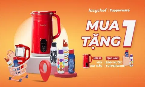 Siêu sale 11.11 - Săn sale máy xay nấu đa năng Lazychef được các “bà mẹ luxury” yêu thích 2022