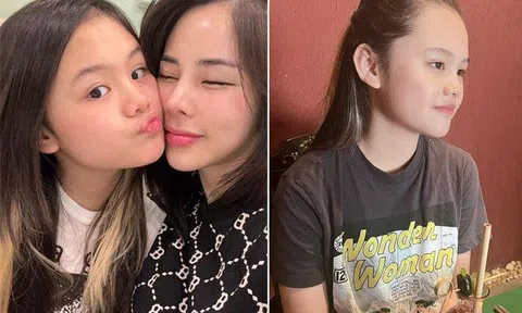 Con gái riêng của người tình Huỳnh Anh 11 tuổi trổ sắc xinh đẹp, tóc gẩy sợi màu mè chất chơi