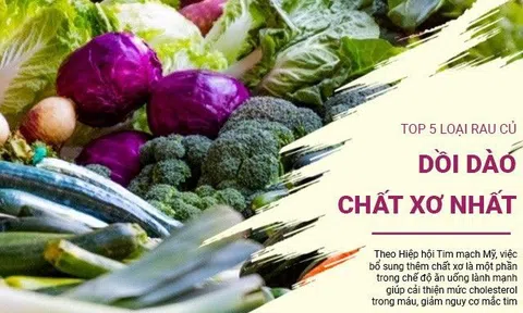 5 loại rau củ dồi dào chất xơ nhất