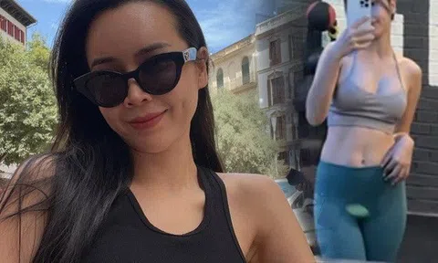Không còn ra sân golf cùng ông xã, Lưu Hương Giang một mình tút dáng, đường cong gái 2 con thay đổi