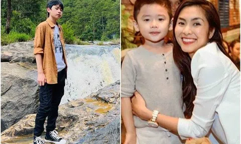 Con trai Thân Thúy Hà 13 tuổi cao 1m74, đẹp trai thông minh khiến Tăng Thanh Hà cũng phải khen