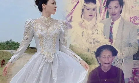 Mượn váy cưới gần 30 năm của mẹ diện lại, hot girl lập tức nổi tiếng vì xinh đẹp như công chúa