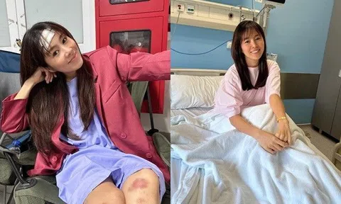 Lê Phương ngồi trên giường bệnh, tiết lộ tình trạng sức khoẻ sau khi phát hiện bị bệnh tim bẩm sinh