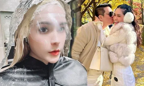 Đoàn Di Băng đi tẩy tóc, bị dọa hối hận không kịp, ông xã phản pháo, tiện khoe luôn "bồ mới" xinh đẹp